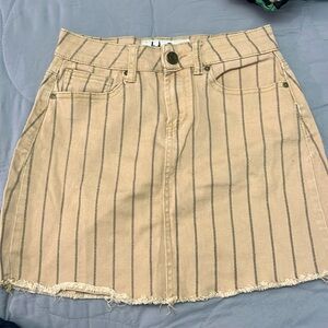 Indigo Road Striped Mini Skirt